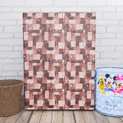 Heart Home Washing Machine Cover | Brick New Check Design Washing Machine Cover | PVC Top Load Semi-Automatic Washing Machine Cover | Brown