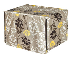 Kuber Industries Flower Printed Polyster Microwave Oven Cover, 20 LTR. (Brown)-HS43KUBMART25913, Standard