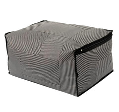 Heart Home Non-Woven Lining Print Saree Organizer|Wardrobe Organizers With Transparent Window, Zipper, Set of 8 (Gray)