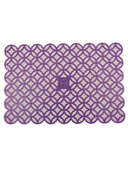 Kuber Industries Circle Design 6 Piece PVC Refrigerator Mat Set - Purple