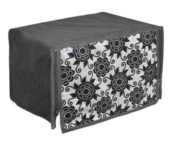 Heart Home Velvet Flower Printed Microwave Oven Cover,30 LTR. (Black)-HS43HEARTH26071