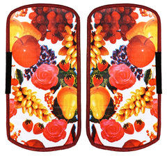 Kuber Industries Fruits Design 3 Pieces PVC Fridge Mats,2 Piece Handle Cover and 1 Piece Fridge Top Cover (Red & White) CTKTC34069