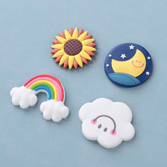 Kuber Industries Cute Sky Shape Fridge Magnets|Home Décor|Best Souvenir Gift|Pack of 4|Multi|