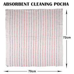 Kuber Industries Floor Cleaning Pocha | White Lining Khadi Duster Cloth | Cotton Reusable Sweeping Cloth For Home | Kitchen | Large | 28x28 Inch | Pack of 9 | White