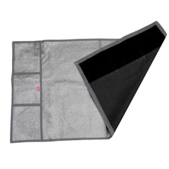 Kuber Industries Fridge/Refrigerator Top Cover|Flower Design & Water Proof PVC|6 Utility Pockets, Size 98 x 54 CM (Silver)-CTKTC039619