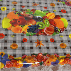 Kuber Industries 40"x60" Flower Printed PVC Waterproof & Antislip Center Table Cover for 4 Seater (Multi), Standard (HS39KUBMART023562)