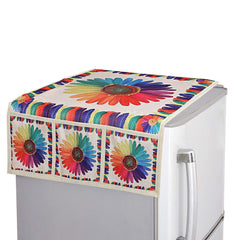Kuber Industries Dance Design Velvet Fridge/Refrigerator Top Cover (Cream)- CTKTC032724
