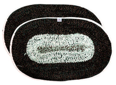 Heart Home Cotton Indoor Machine Washable Doormat, BathMat- Pack of 2 (Brown)