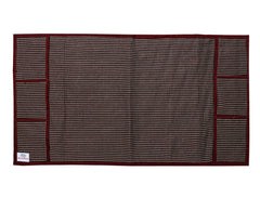 Heart Home Check Design Jute Fridge Top Cover with 6 Utility Side Pockets (Brown)-HS_38_HEARTH21054, Standard