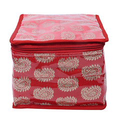 Kuber Industries Brocade Jewellery Box/Organizer with 10 Pouch -CTKTC025989