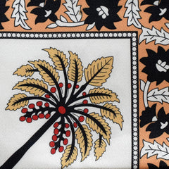 Heart Home Floral Print Polyester Center Table Cover/Table Cloth for Home Decorative Luxurious 4 Seater, 60"x40" (Light Orange) 54HH4259.