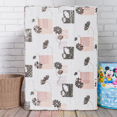 Heart Home Washing Machine Cover | Brown Flower Print Washing Machine Cover | PVC Top Load Fully-Automatic Washing Machine Cover | Cream
