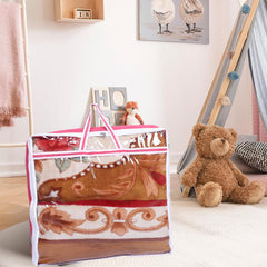 Kuber Industries Blanket Cover | Non-Woven Blanket Cover for Saree | Zipper Storage Bag for Clothes | Wardrobe Organizer with Top Transparent Window | Extra Large | Pack of 2 | Pink