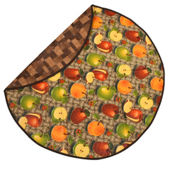 Kuber Industries Fruits Design Waterproof PVC Reversible Food Mat Bedsheet Protector Bed Server (Brown) CTKTC33714
