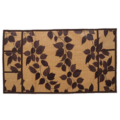 Kuber Industries Leaf Design PVC Fridge Top Cover - Brown