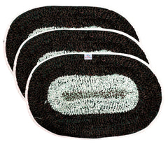 Heart Home Cotton Indoor Machine Washable Doormat, BathMat- Pack of 3 (Brown)