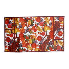 Kuber Industries Fruits Design 3 Pieces PVC Fridge Mats,2 Piece Handle Cover and 1 Piece Fridge Top Cover (Red & White) CTKTC34069