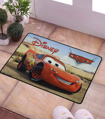 Kuber Industries Disney Cars 4 Pieces Anti-Slip Door Mat 23"x15" (Brown) - CTKTC46055