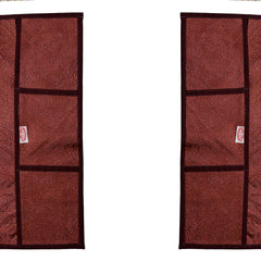 Kuber Industries Flower Design PVC Fridge/Refrigerator Top Cover (Maroon) - CTKTC039617