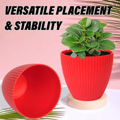 Heart Home Flower Pot | Flower Planter Pots for Indoor | Flower Pots for Outdoor | Pot for Garden & Balcony Flowering | Flower Plants Pot | Mega Flower Pot | 6 Inch | Red