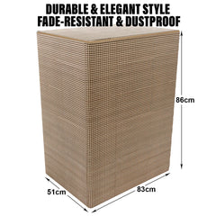 Heart Home Washing Machine Cover | Mini Check Print Washing Machine Cover | Soft PVC | Top Load Semi-Automatic Washing Machine Cover | Brown