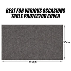 Heart Home Center Table Cover | Jute Luxurious Table Protector Cover | Tablecloth for Home Decor | 4 Seater Table Cover for Kitchen | 40x60 Inch | Light Brown
