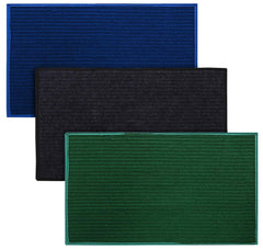 Kuber Industries KUBMART02985 Microfiber Anti Slip Door Mat (Green & Grey & Blue, 14"x21") - 3 Pieces