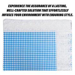 Kuber Industries Dining Table Cover | Kitchen Dining Tablecloth | 4 Seater Center Table Cover | Dining Table Cover for Hall Décor | Barik Check Kitchen Tablecloth | 45x70 | Blue