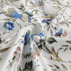 Kuber Industries Blanket | Cotton Single Bed Dohar | Blanket For Home | Reversible AC Blanket For Travelling | Blanket For Summer | Blanket For Winters | Leaf Print | Gray