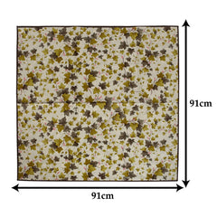 Heart Home PVC Floral Print Both Sided Bed Server Food Mat, Bedsheet Protector for Home 36"x36" (Green) 54HH4337.