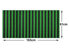 Heart Home Rubber Strips Design Door Mat for Porch/Kitchen/Bathroom/Laundry Room, 24"x72" (Green) 54HH4006.