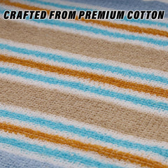 Heart Home Towel Handkerchief | Cotton Face Towel | Face Towel | Sweat Absorbent Handkerchief | Unisex Multi Lining Hanky | Face Towel Hankies | Set of 12 | Multicolor