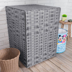 Heart Home Washing Machine Cover | Shelf Check Washing Machine Cover | Soft PVC | Front Load Washing Machine Cover | Gray