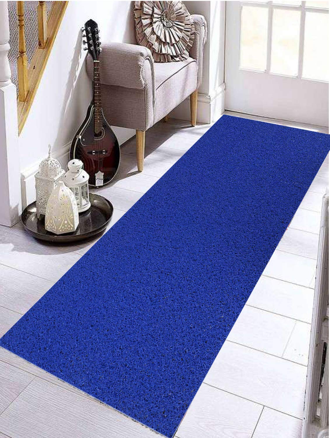 Kuber Industries CTKTC39999 PVC Rubber Anti Slip Floor/Door Mat (Blue, 2x6 Feet)