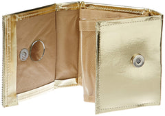 Kuber Industries Fabric Foldable Bindi Kit Golden Tissue Laminated, 16 Flaps, Golden