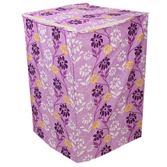 Kuber Industries Leaf Design Cotton Top Load Fully Automatic Washing Machine Cover - Purple, Standard (CTKTC01099)