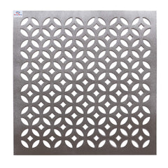 Heart Home Stain & Heat Resistant, Non-Slip Square Soft Leather Table Placemats, Set of 4 (Silver)