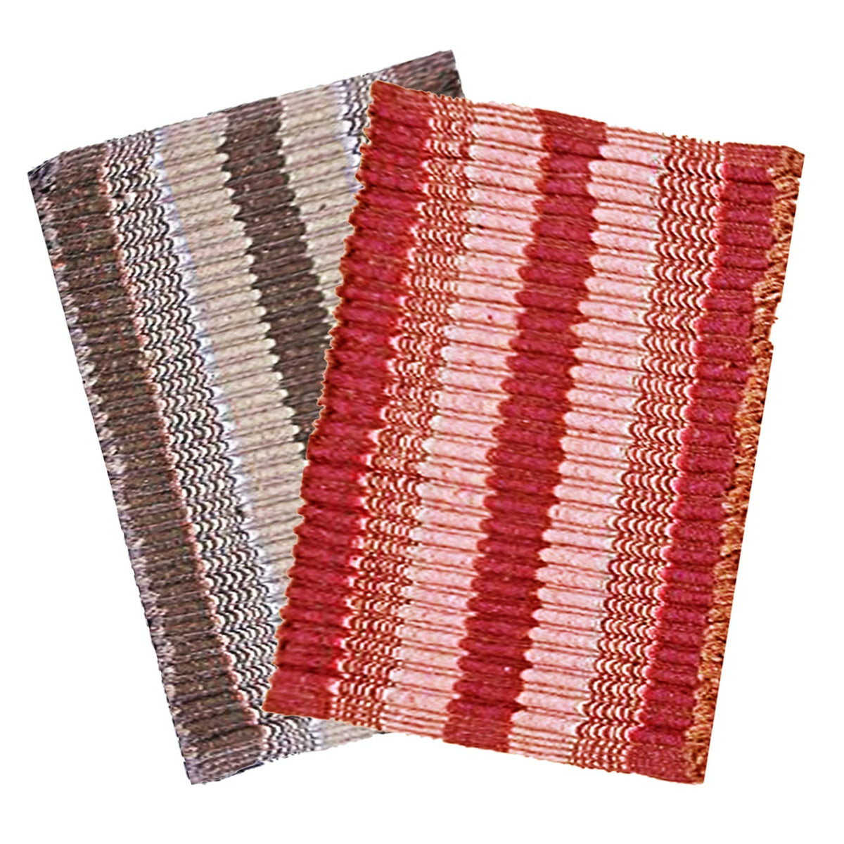 Kuber Industries Cotton 2 Pieces Door Mat 15"x24"(Multi)-CTKTC28581