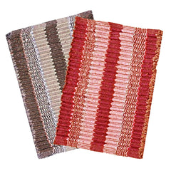 Kuber Industries Cotton 2 Pieces Door Mat 15"x24"(Multi)-CTKTC28581