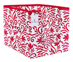 Kuber Industries Exclusive Leaf Printed 4 Piece Non Woven Shirt Stacker Wardrobe Organizer Set, (Pink & Gold) - CTGTC35077