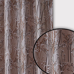 Heart Home Polyester Decorative 7 Feet Door Curtain|Tree Branches Print Blackout Drapes Curatin with 8 Eyelet for Home & Office, Pack of 2 (Coffee)