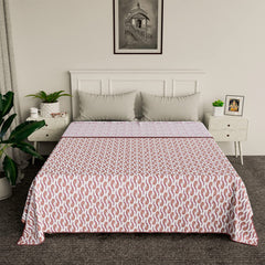 Kuber Industries Blanket | Cotton Double Bed Dohar | Blanket For Home | Reversible AC Blanket For Travelling | Blanket For Summer | Blanket For Winters | Carry Print | Pink