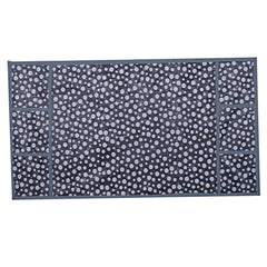 Kuber Industries Dots Design Combo PVC 3 Pieces Fridge Mats, 2 Piece Handle Cover and 1 Piece Fridge Top Cover(Grey)