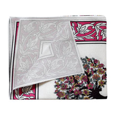 Kuber Industries Floral Print Polyester Center Table Cover/Table Cloth for Home Decorative Luxurious 4 Seater, 60"x40" (Pink) 54KM4261