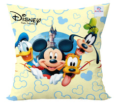 Heart Home Disney Printed Microfibre Filled Cushion Filler 16"x16" (Cream)-KUBMART15877 (Model Number: HHEART015877)