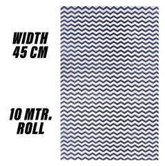 Heart Home Shelf Liner | EVA Kitchen Cabinet Shelf Mat | Anti-Slip Bathroom Mat | Fridge Mat | Table Mat | Zig Zag Design Wardrobe Mat | 10 Meter | Black