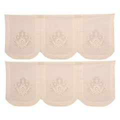 Kuber Industries Floral Design Cotton 6 Pieces 5 Seater Sofa Cover Set (Cream, Standard)- CTKTC032977