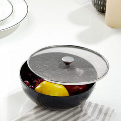 Heart Home Stainless Steel Vessel Net Cover/Lid/Strainer/Splash & Splatter Guard, 11 Inch (Silver)