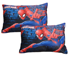 Heart Home Marvel Spiderman Print Baby Pillow|Polyester Super Soft Kids Pillow for Sleeping & Travel,12 x 18 Inch,Pack of 2 (Navy Blue)