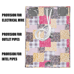 Heart Home Washing Machine Cover | Black Small Flower Print Washing Machine Cover | PVC Top Load Fully-Automatic Washing Machine Cover | Multi